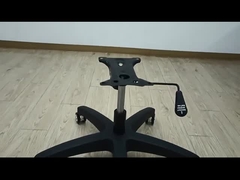 300 libras Capacidade de peso Cadeira de escritório Base giratória com suporte lombar de nylon cinco estrelas pernas cadeira de pé