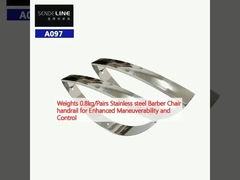 Peso 0,8 kg/pares Corrimão de cadeira de barbeiro de aço inoxidável para maior manobrabilidade e controle