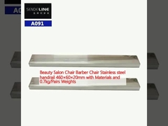 Salão de beleza Cadeira Barbeiro Cadeira corrimão de aço inoxidável 460×60×20mm com materiais e 0,7kg/pares Pesos