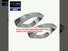 Fabrica por atacado de alta qualidade peso 0,8 kg/ aço inoxidável cadeira de barbeiro braços