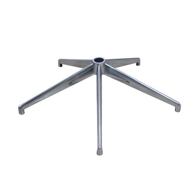 Bom preço Ergonômica liga de alumínio cor polida cadeira de escritório base de metal com altura e rodas ajustáveis on-line