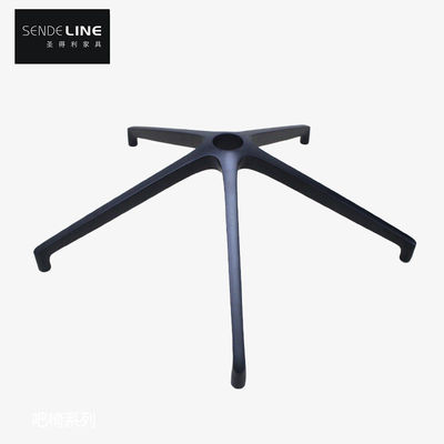 Bom preço Cadeira de escritório Base metálica com suporte lumbar e rolos de rolagem suave Liga de alumínio durável on-line