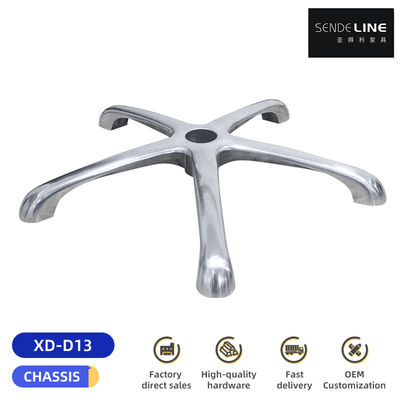 Bom preço Cadeira de escritório de cinco estrelas Base de metal Cadeira giratória de liga de alumínio Base de rodas on-line