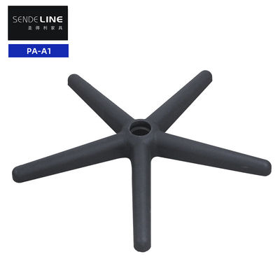 Cadeira de escritório preto-branco de nylon cinco estrelas base giratória com rotação de 360 graus