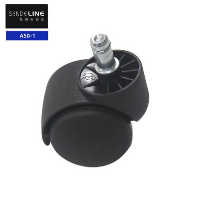 Nailão 50 mm Roda de substituição de cadeira giratória Circlip / Thread Universal Roda de rolamento