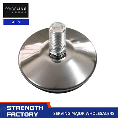 Bom preço Pés de mesa ajustáveis de acabamento prateado com 12 / 13mm de comprimento de fio on-line