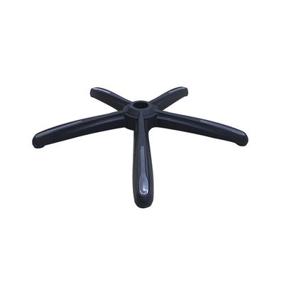 Cadeira de escritório de nylon preto de 700 mm de fábrica Base giratória com suporte lombar e rodas