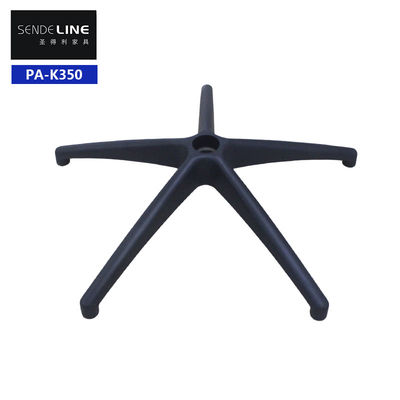 por grosso 700mm cadeira de escritório preto de nylon base giratória com suporte lombar e rolos