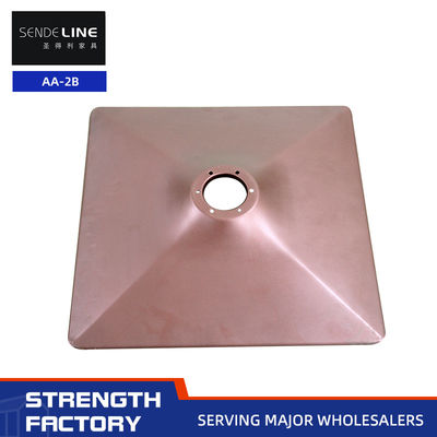 Bom preço Base de cadeira de barbeiro de estampação de placa de frio quadrada com cor personalizada marrom-avermelhada on-line