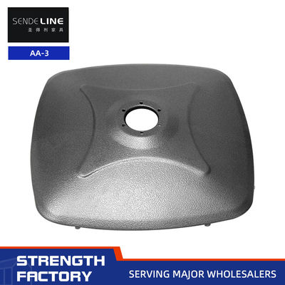 Bom preço 500×500mm Matte Black Plating Base de carimbo de cor para cadeira de barbeiro / cadeira de beleza on-line