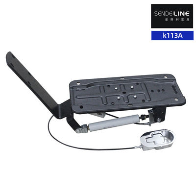 Bom preço Cadeira de barbeiro de ferro preto fosco suporte de bomba de óleo com base de função traseira on-line