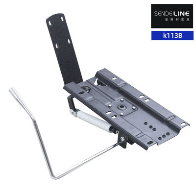 Bom preço Cadeira de barbeiro traseira ajustável de ferro preto fosco on-line