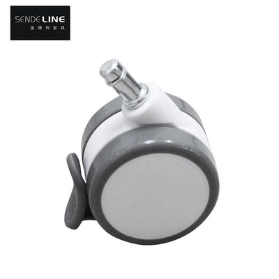 65mm PVC banda travagem cadeira de escritório Caster com alta capacidade de carga e rolamento suave