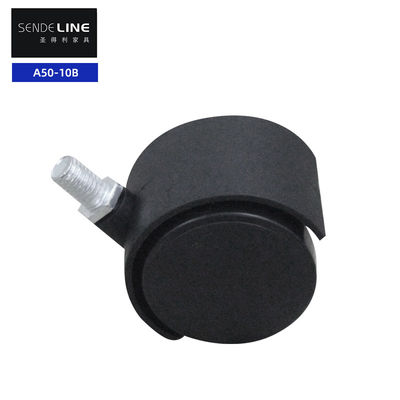 50 mm Universal de cadeira de escritório de nylon preto rolos de parafuso de linha de montagem com função de freio / sem função de freio