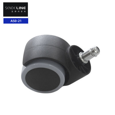 Bom preço 50kg Bifma cadeira de escritório de freio de nylon roda de roda com inserção de circunferência e borda azul claro on-line