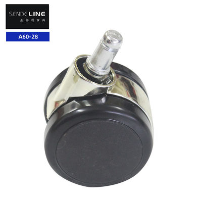 60mm Silenciosa e durável Reposição de roda de cadeira de nylon com inserção de teste de cartão