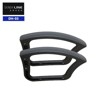 Bom preço Reposas de braço de cadeira de escritório de plástico durável e ergonômico para longas horas de trabalho on-line