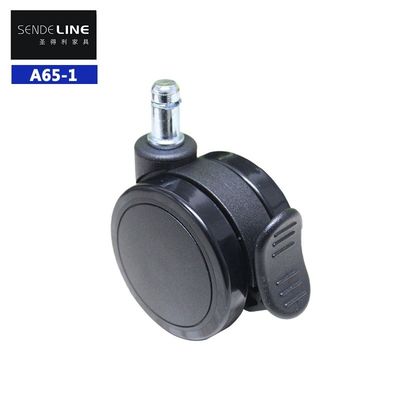 Testes de cartão Insert Assembly 65mm cadeira de escritório Caster para mobilidade fácil e rodas duráveis