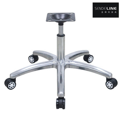 Cadeira de escritório giratória de 360° base de alumínio de liga de cinco estrelas pernas de cadeira