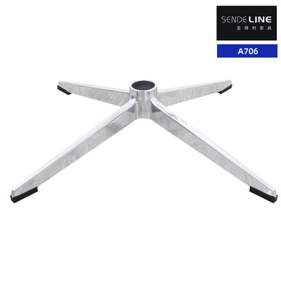 Bom preço Quatro estrelas Base Cadeira de Escritório Substituição Base Polished Cor Alta 122MM Alumínio on-line