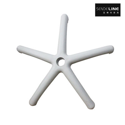Bom preço Base giratória para cadeira de escritório em nylon, pernas de cadeira de cinco estrelas, branco / preto, base de cinco pontas em plástico PP on-line