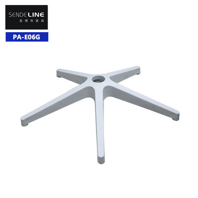 Base de cadeira de escritório de plástico branco, raio 310 mm, pernas de cinco estrelas da cadeira de escritório