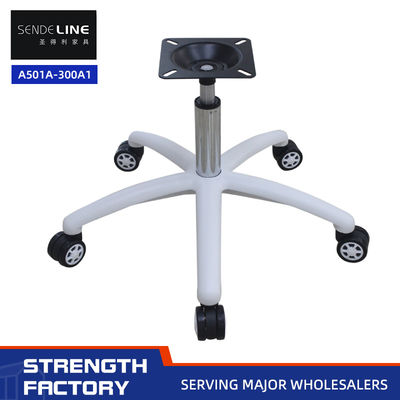 Bom preço Base de cadeira de escritório ergonômica ajustável giratória 360° Altura personalizável 600mm Branco on-line