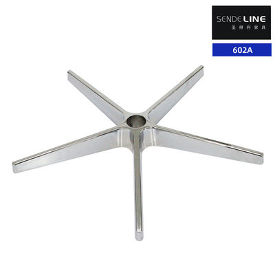 Bom preço Base de cadeira de escritório em liga de alumínio, cor polida de 60mm de altura, pernas de cadeira de 5 estrelas on-line