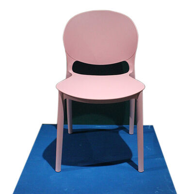 Bom preço Rosa Durável Cadeira de plástico moderna Ergonômica Confortável Leve Empilhável para escritório Área de espera de conferência on-line