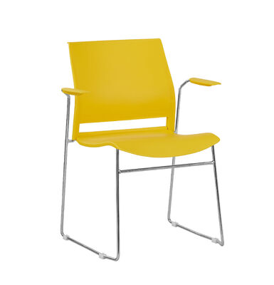 Bom preço Braço Sim Cadeira Moderna de Plástico Elegante Confortável para Soluções de Assento para Escritório, Sala de Conferência e Área de Espera on-line