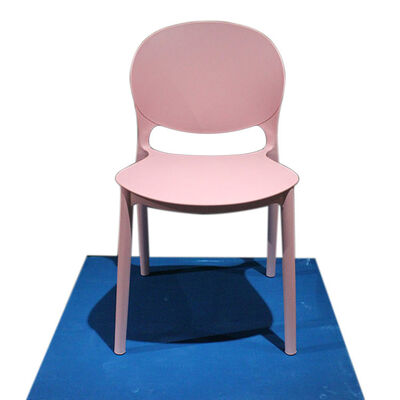 Bom preço Rosa Durável Cadeira de plástico moderna Ergonômica Confortável Leve Empilhável para escritório Área de espera de conferência on-line