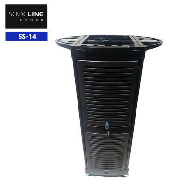 Bom preço Carrinho de armazenamento de plástico para salão de cabeleireiro com 5 andares e dimensões de 40*51*80cm para barbearias on-line